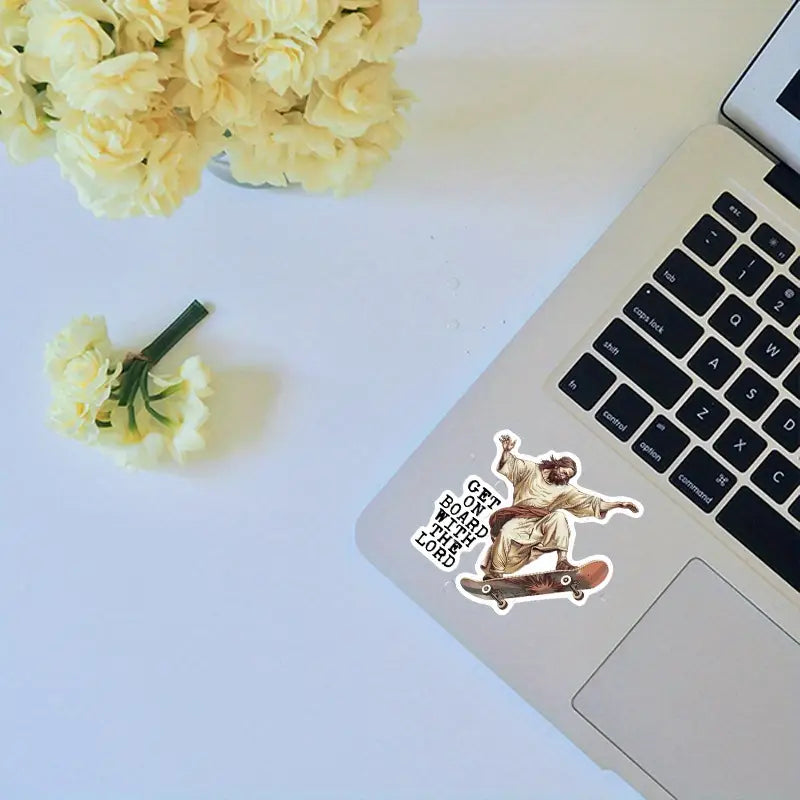 Get On Board with The Lord - Jesus Sticker