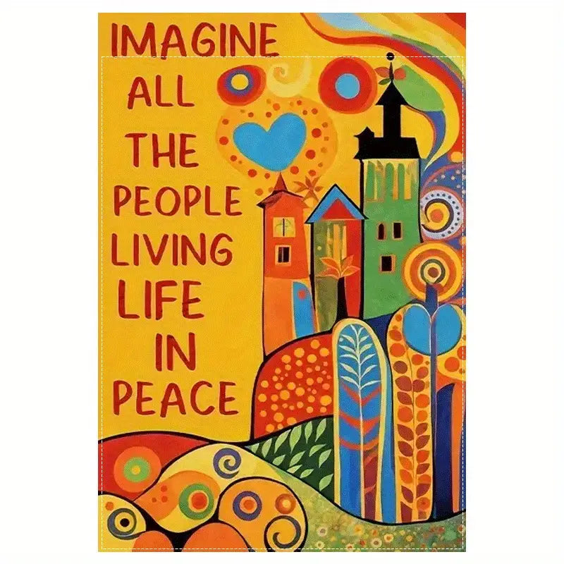 Hippie Peace Garden Flag, House Flag