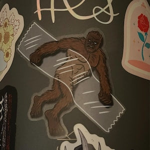 Bigfoot Caught On Tape Clear Stickers