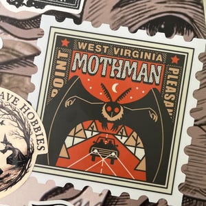 Mothman Cryptid Sticker