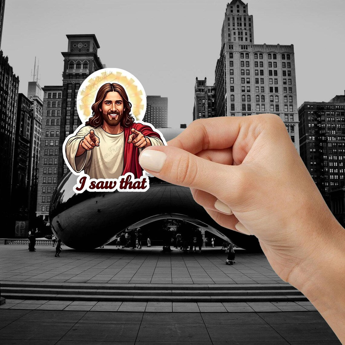 I Saw That - Funny Jesus Sticker