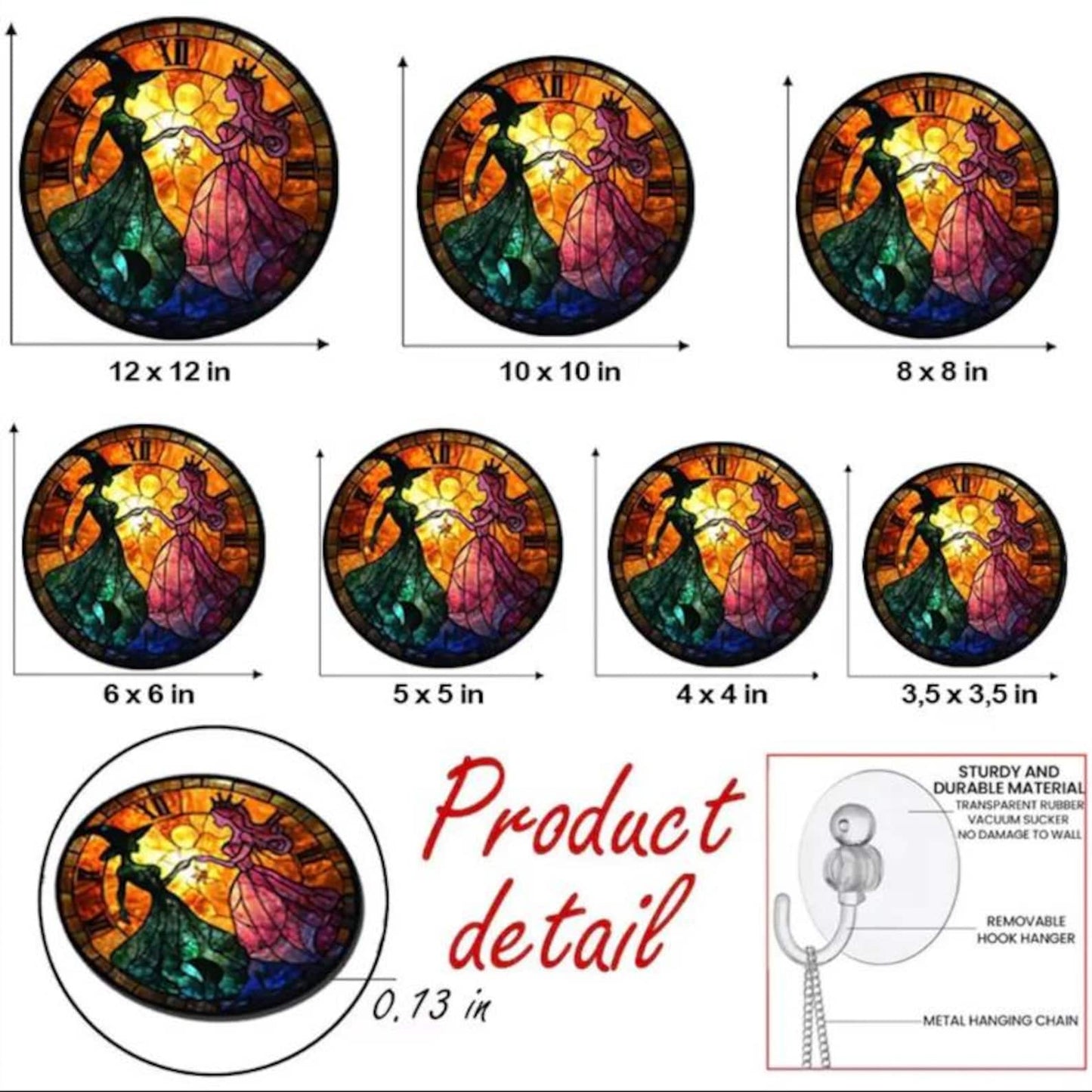 Custom Photo Cat Memorial Stained Glass Suncatcher