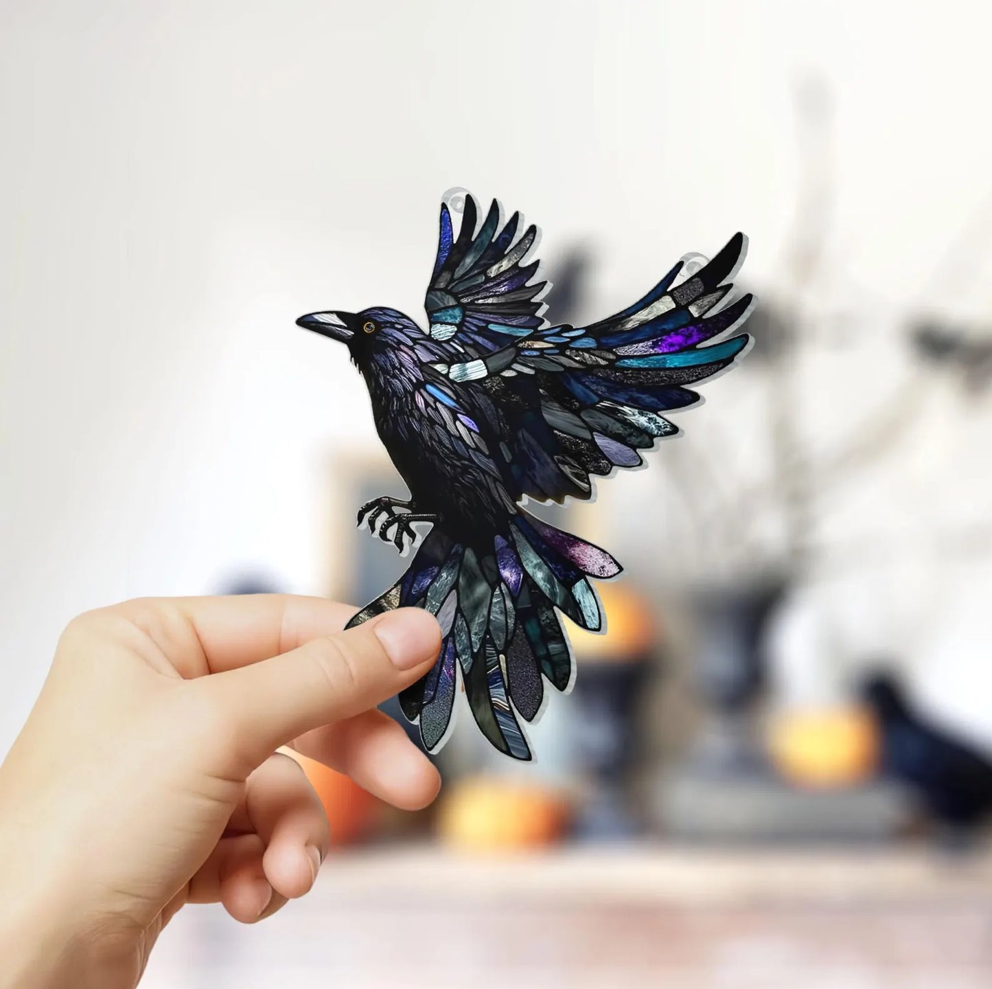 Raven Fly Gothic Acrylic Window