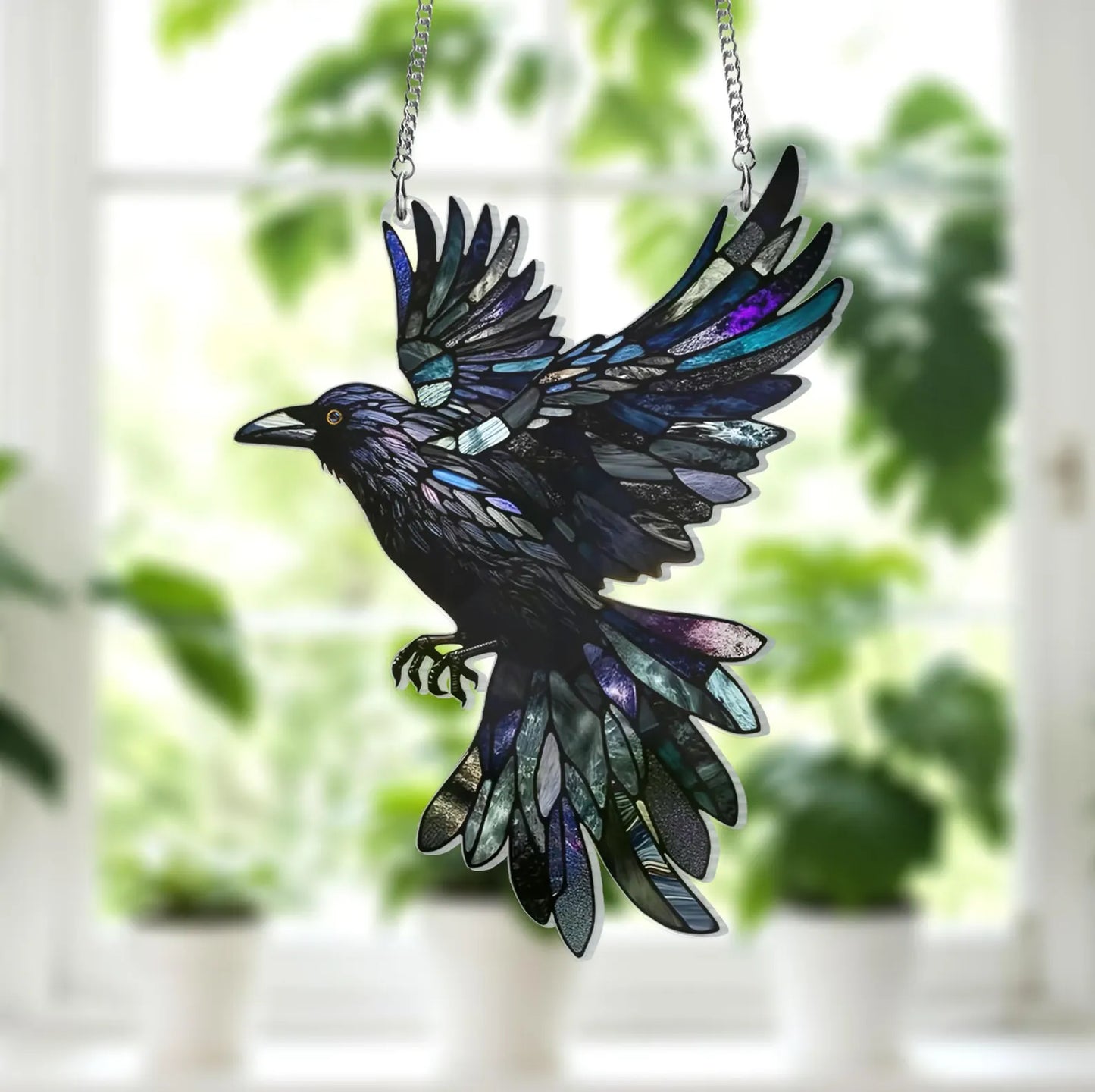 Raven Fly Gothic Acrylic Window