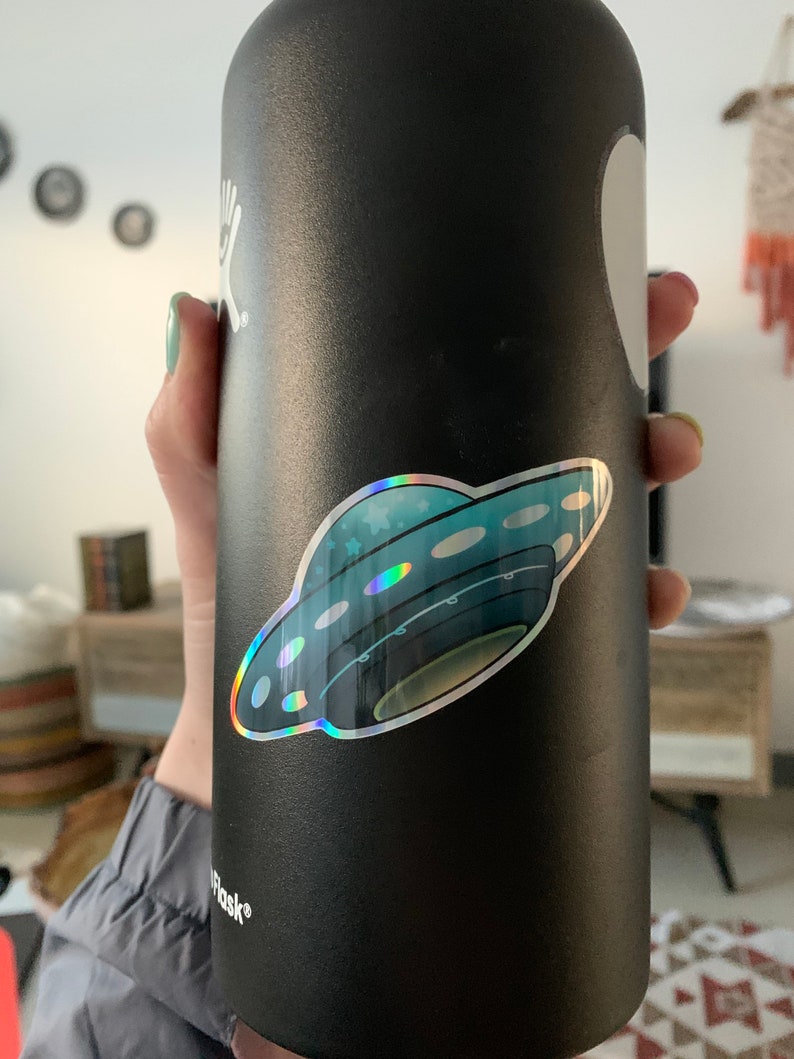 Holographic UFO Sticker