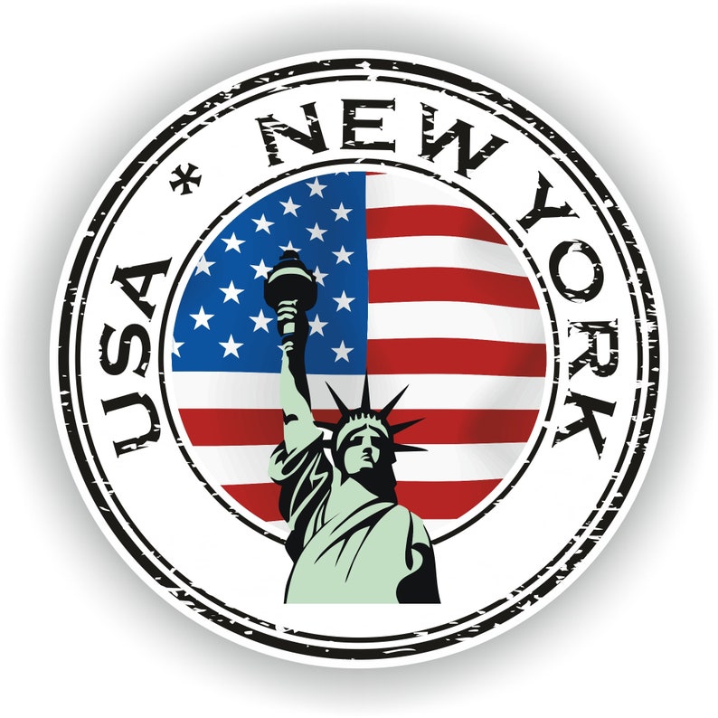 USA NY New York United States Seal Sticker