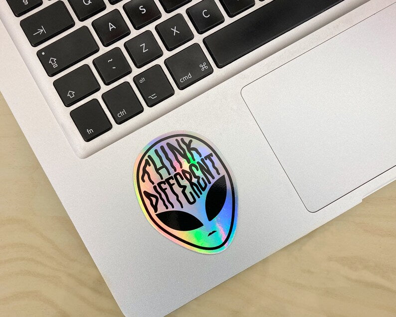 Holographic Foil Alien Sticker