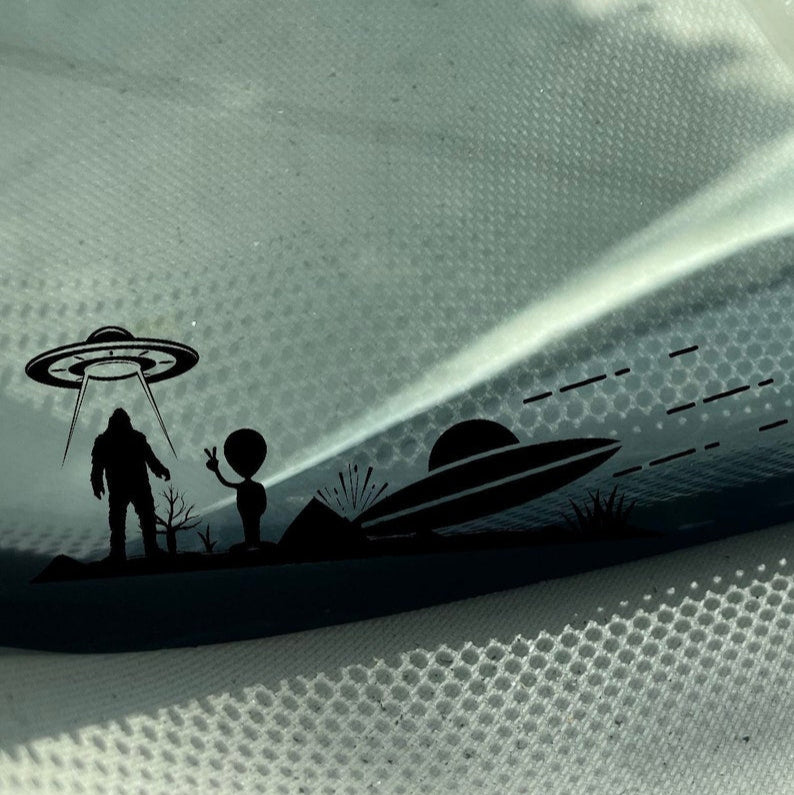 Sasquatch Abduction Sticker