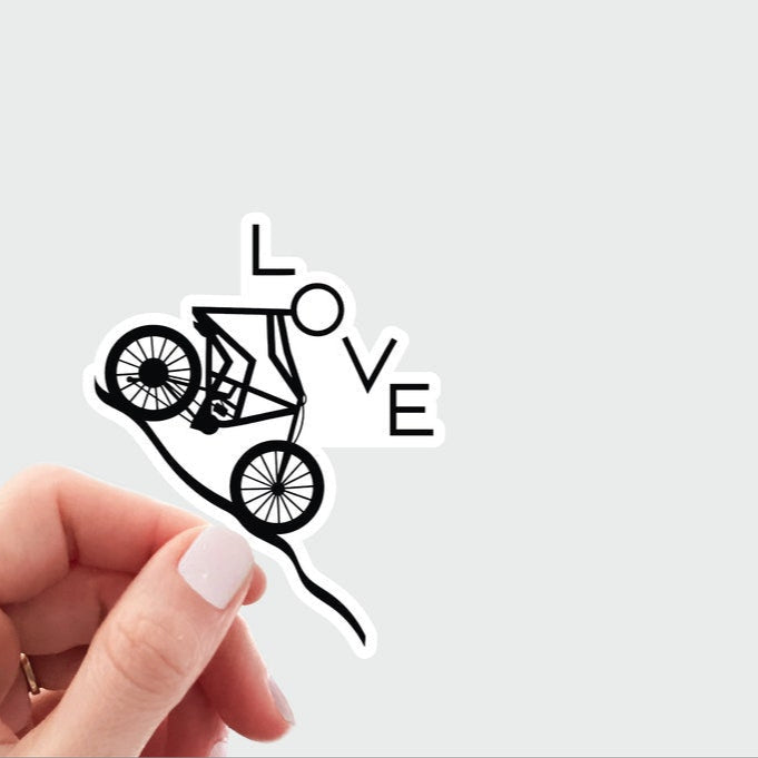 Love mountain biking sticker