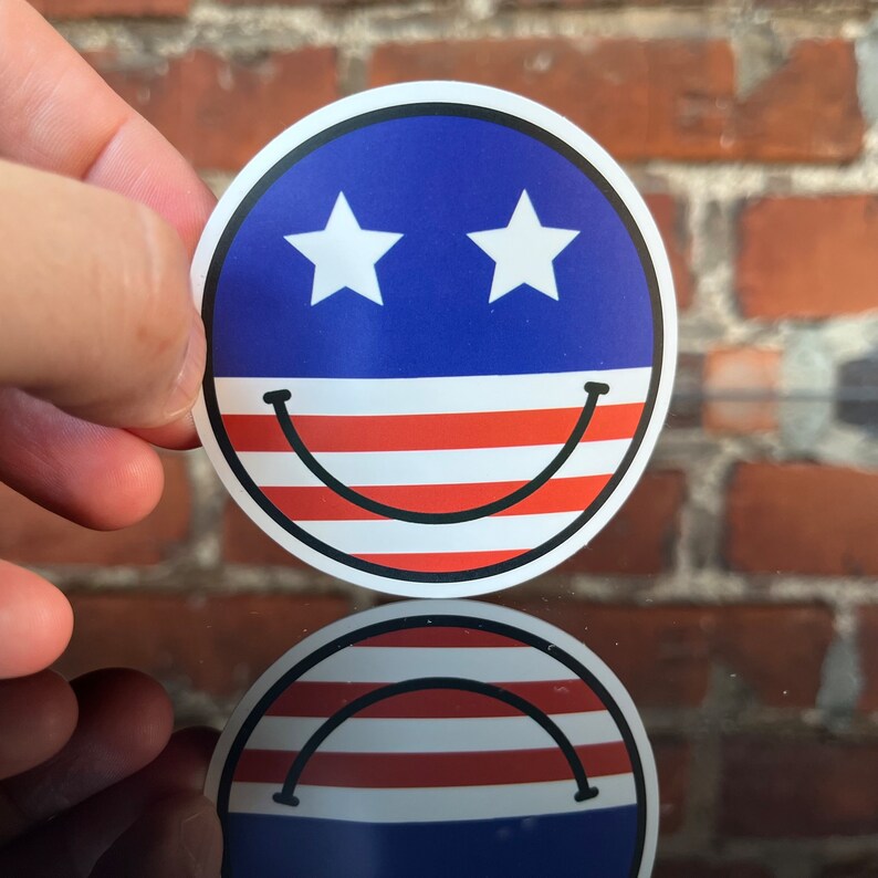 Sticker America USA Smile