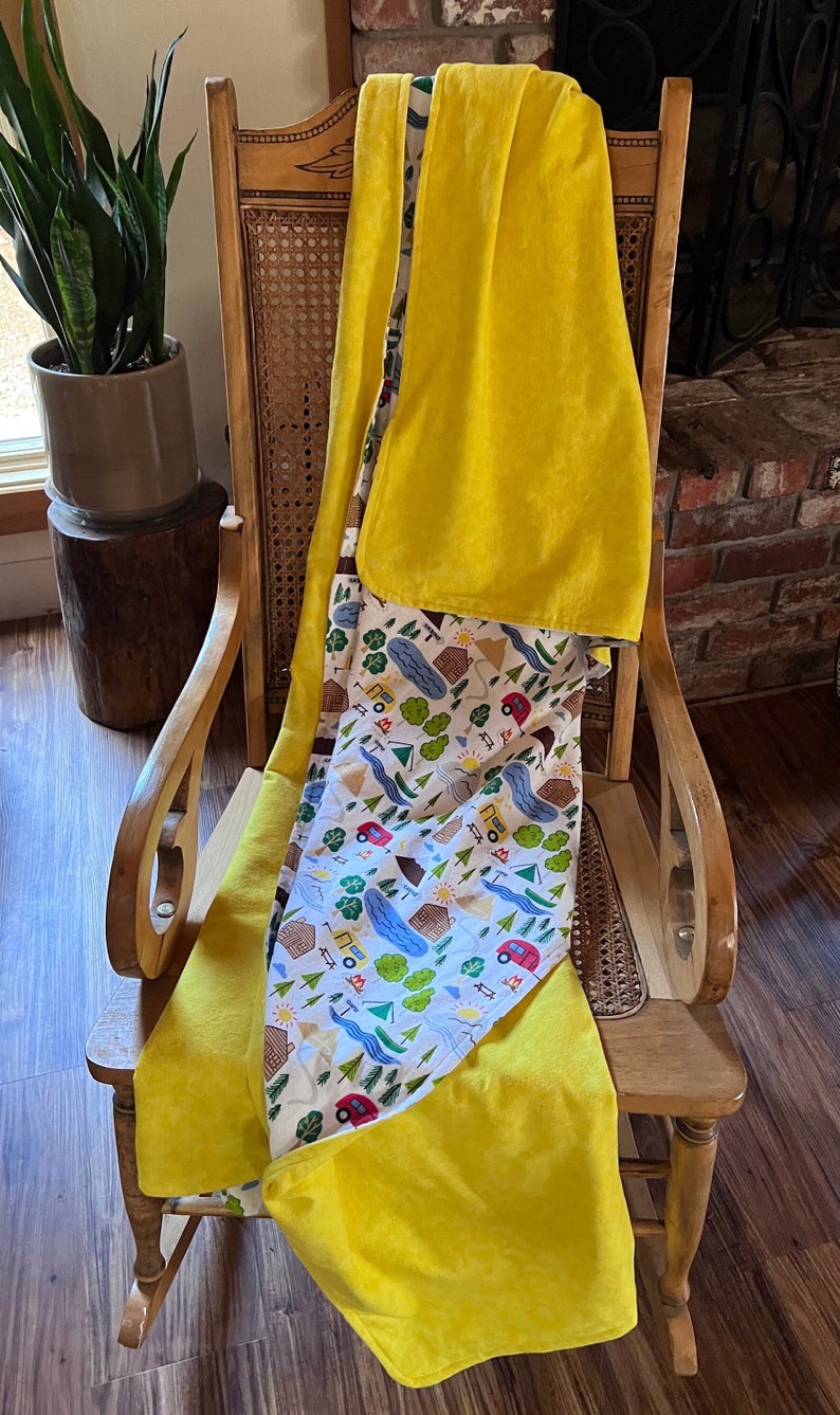 Camping Print Blanket