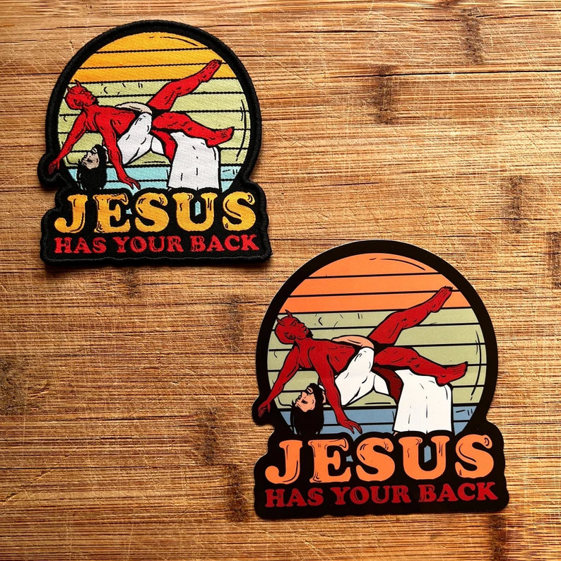 Jesus Has Your Back - Jesus Sticker