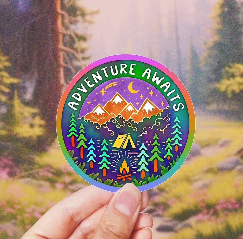 ADVENTURE AWAITS Sticker