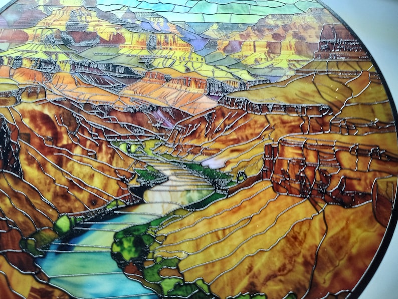 Grand Canyon Stained Glass Suncatcher