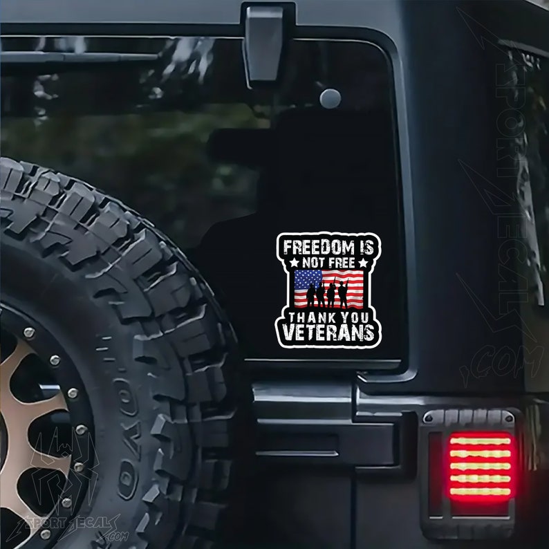 Patriotic Freedom Is Not Free Thank You Sticker