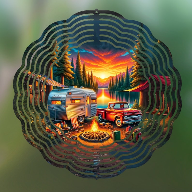 Sunset at Camp Wind Spinner