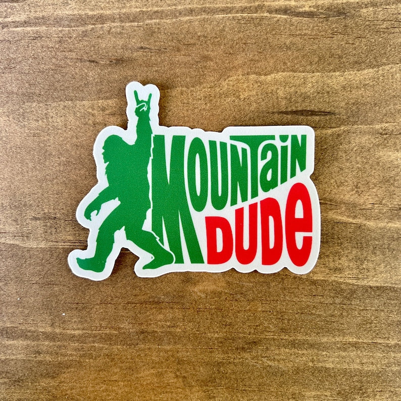 Mountain Dude Bigfoot Stickers