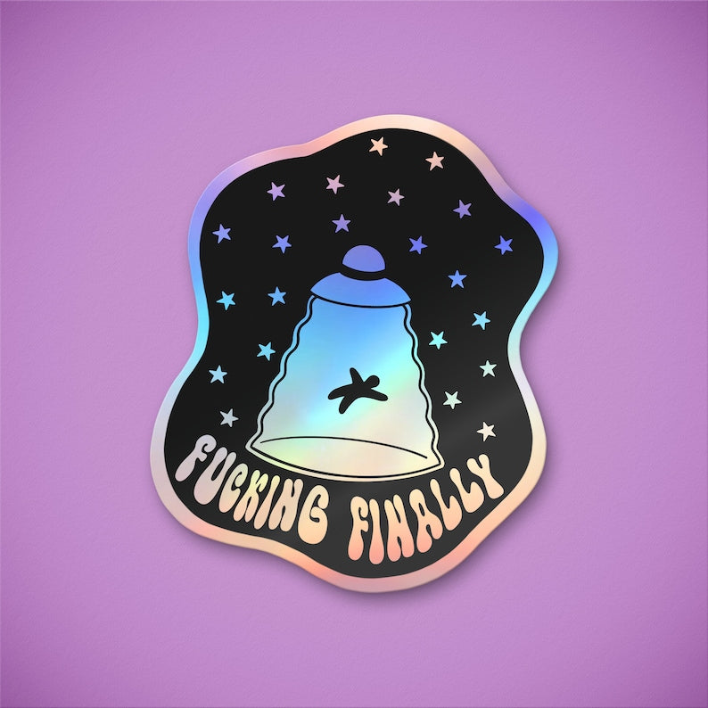 Alien Abduction Sticker