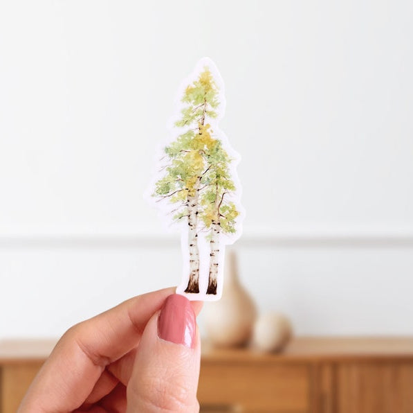Birch Tree Matte Sticker
