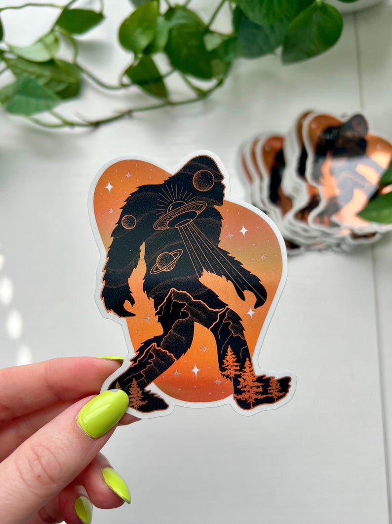 Bigfoot Holographic Dishwasher Safe Stickers
