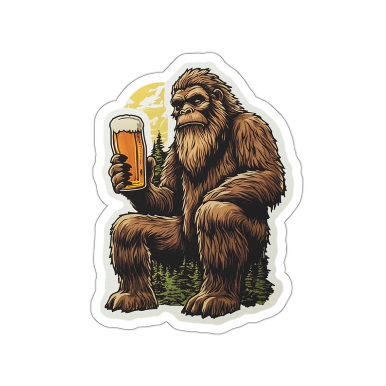 Retro Relaxation Sasquatch Sticker