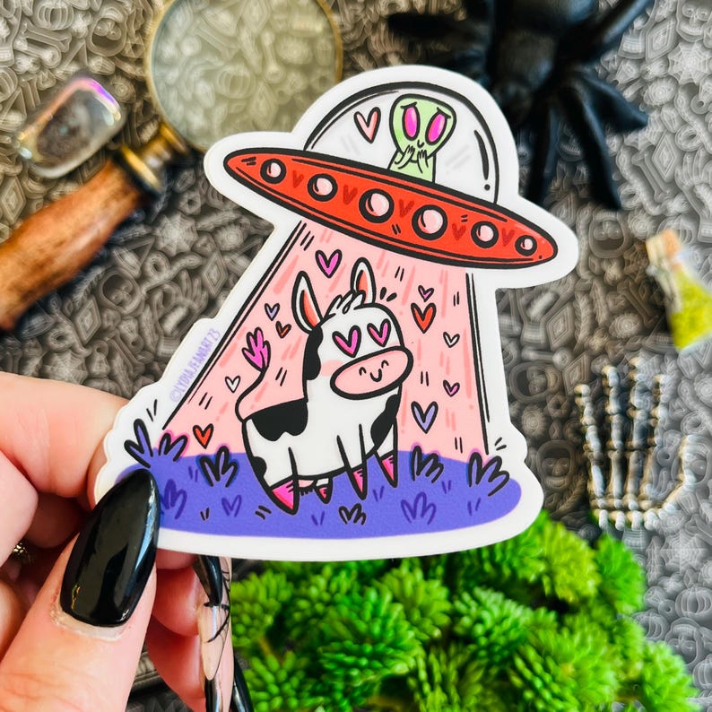 UFO Love Sticker