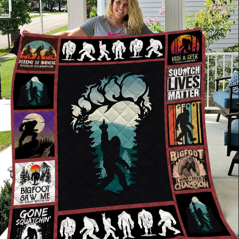 Bigfoot I Hate People Sasquatch Monster Blanket