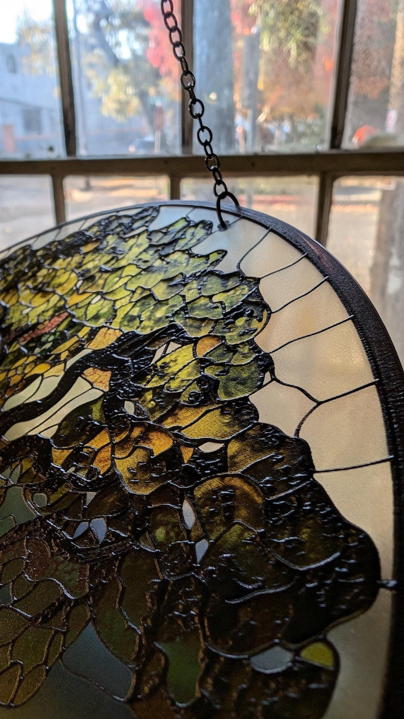 Mighty Oak Stained Glass Suncatcher