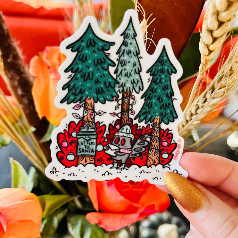 Mothman's Letter to Santa Sticker