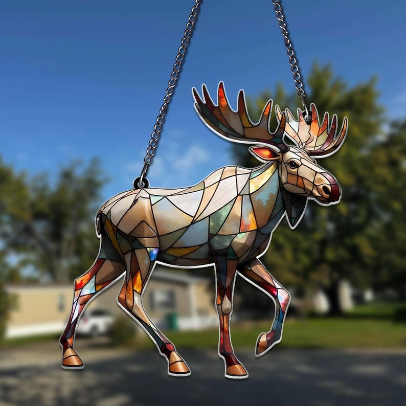 Moose ACRYLIC Window Hanging