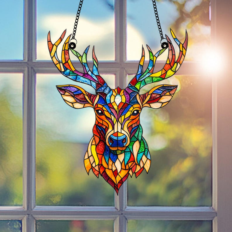 Colorful Deer ACRYLIC Window Hanging