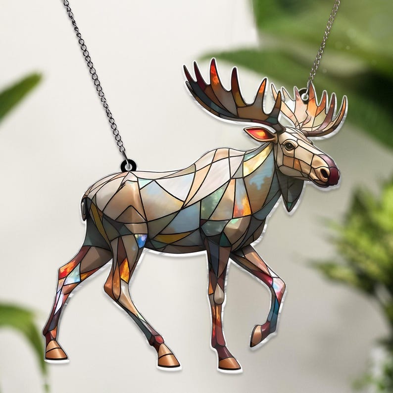 Moose ACRYLIC Window Hanging