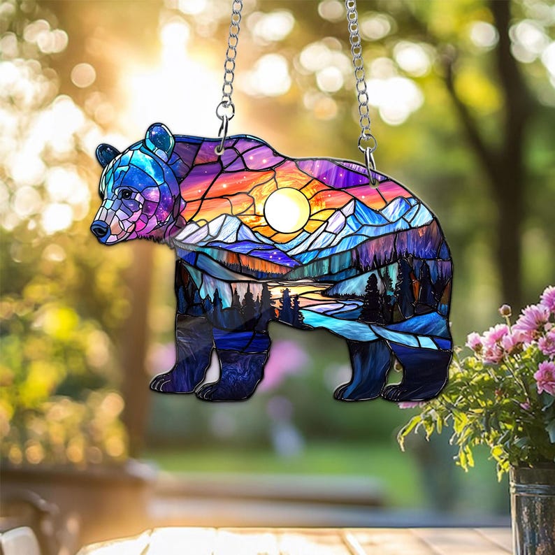 Grizzly Bear Acrylic Window Hangings