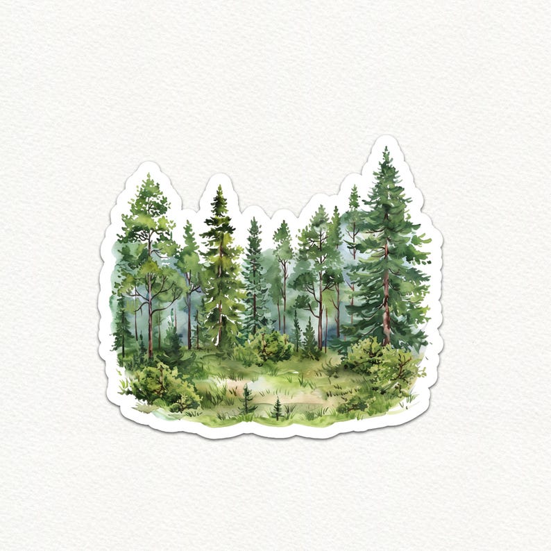 Forest Landscape Sticker