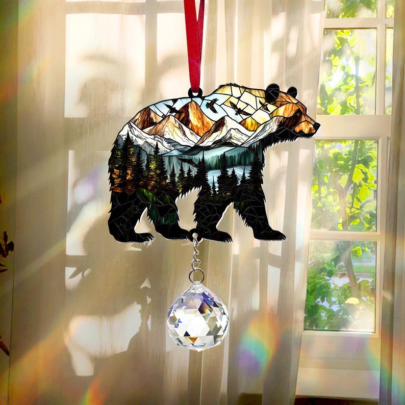 Rustic Bear Acrylic Window
