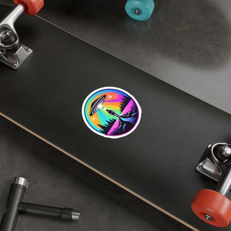 Spaceship Mountain Abduction Sticker