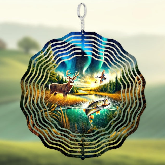Hunting Fishing Wildlife Outdoors Wind Spinner