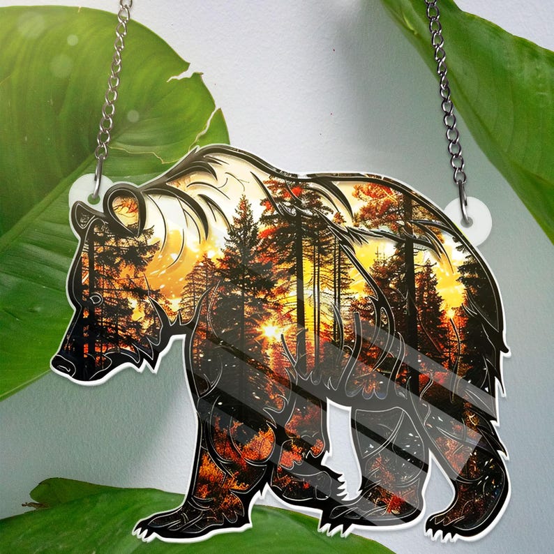 Bear ACRYLIC Window Hanging Decor