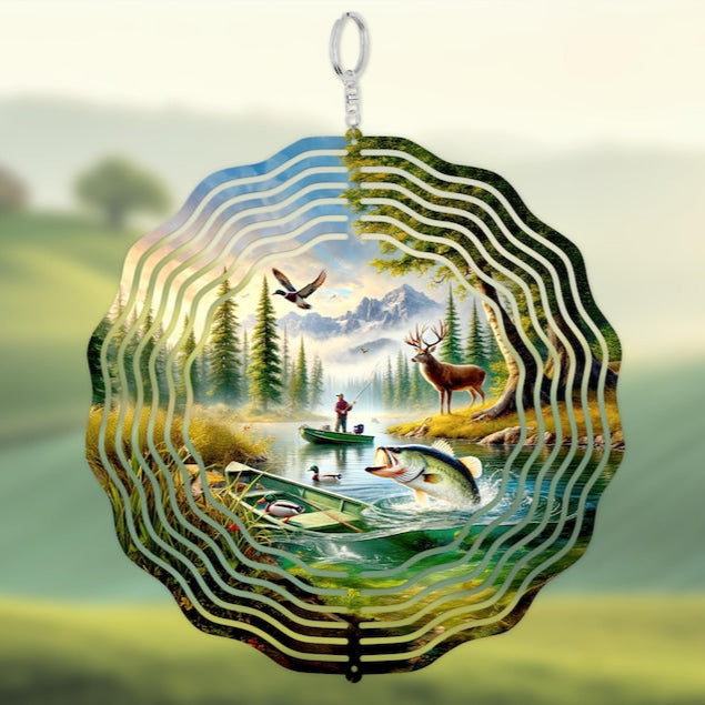 Hunting Fishing Wildlife Outdoors Wind Spinner