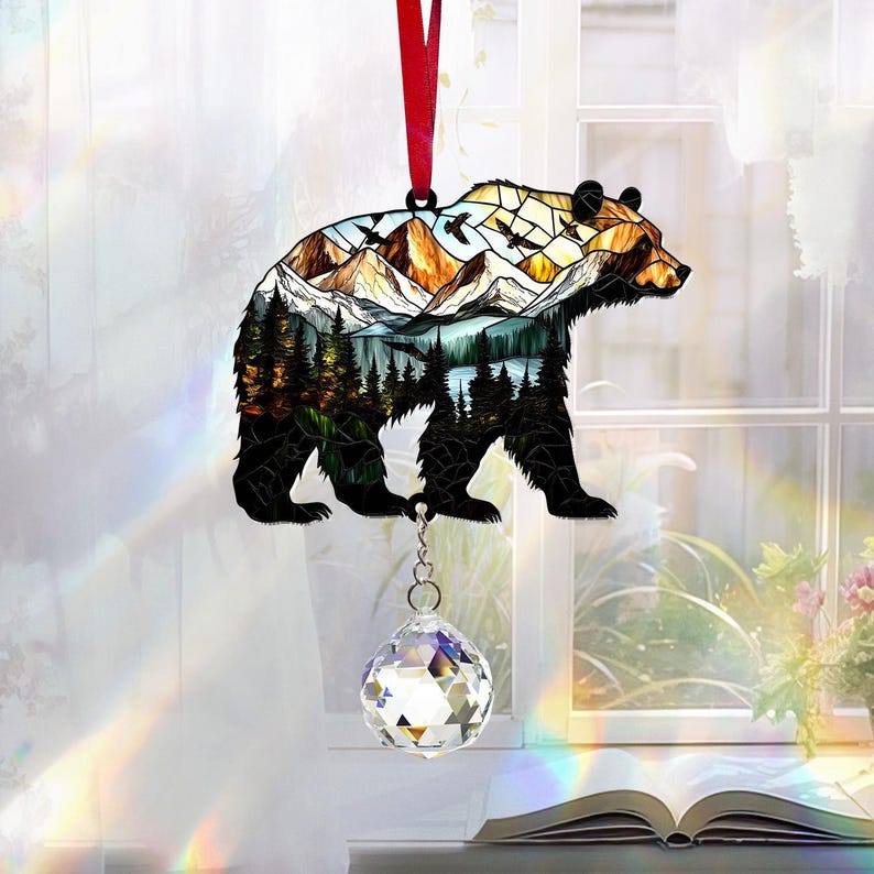 Rustic Bear Acrylic Window