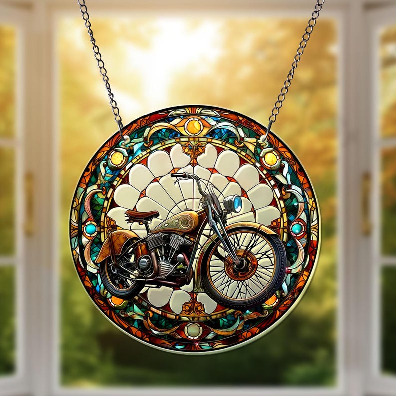 Motorcycle Acrylic Window Hanging