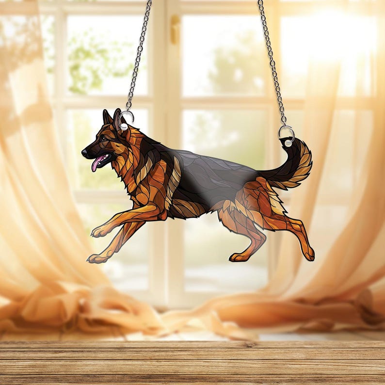 German Shepherd ACRYLIC Window Hanging