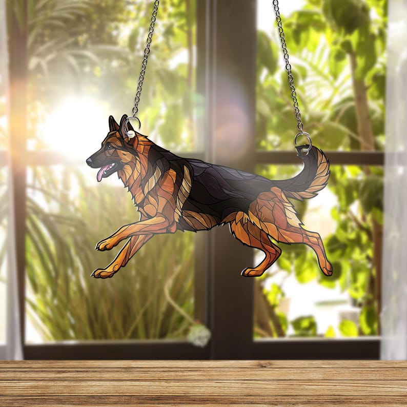 German Shepherd ACRYLIC Window Hanging