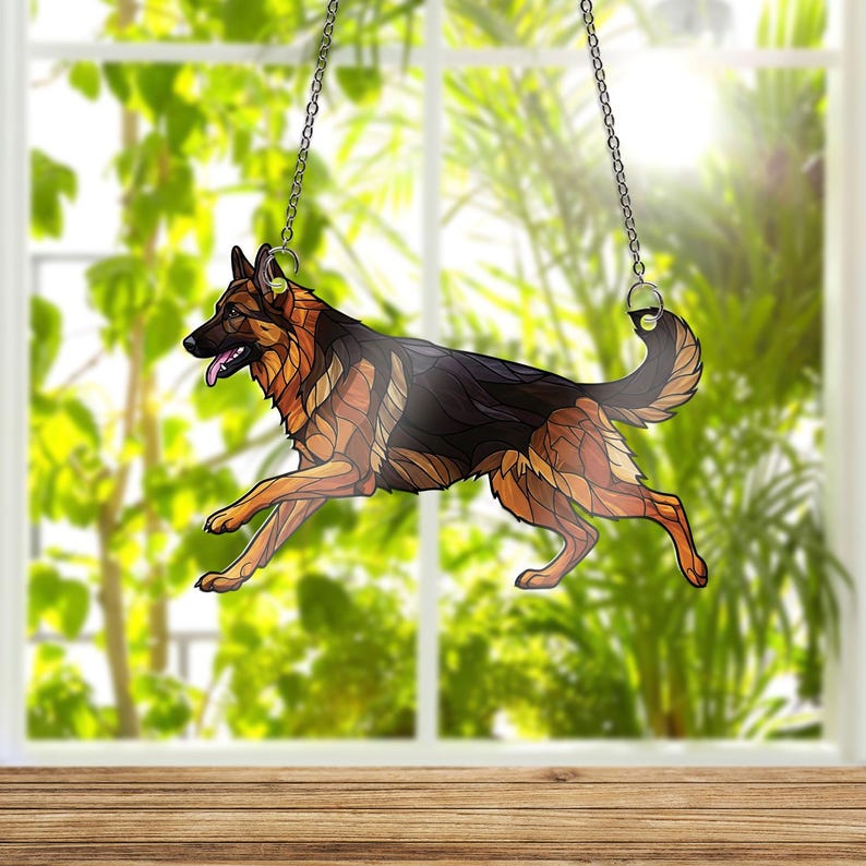German Shepherd ACRYLIC Window Hanging