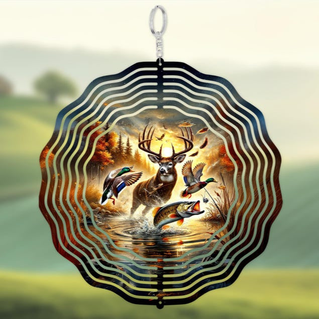 Hunting Fishing Wildlife Outdoors Wind Spinner