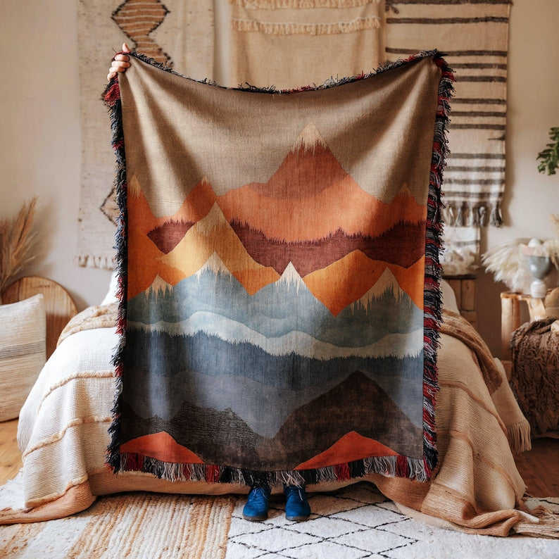 Mountain Range Warm Blanket