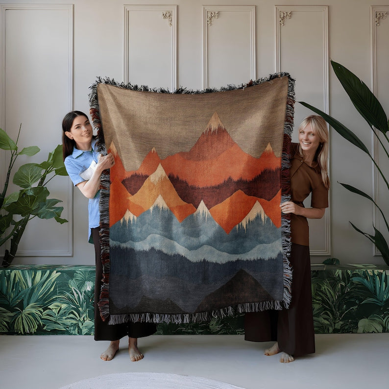 Mountain Range Warm Blanket