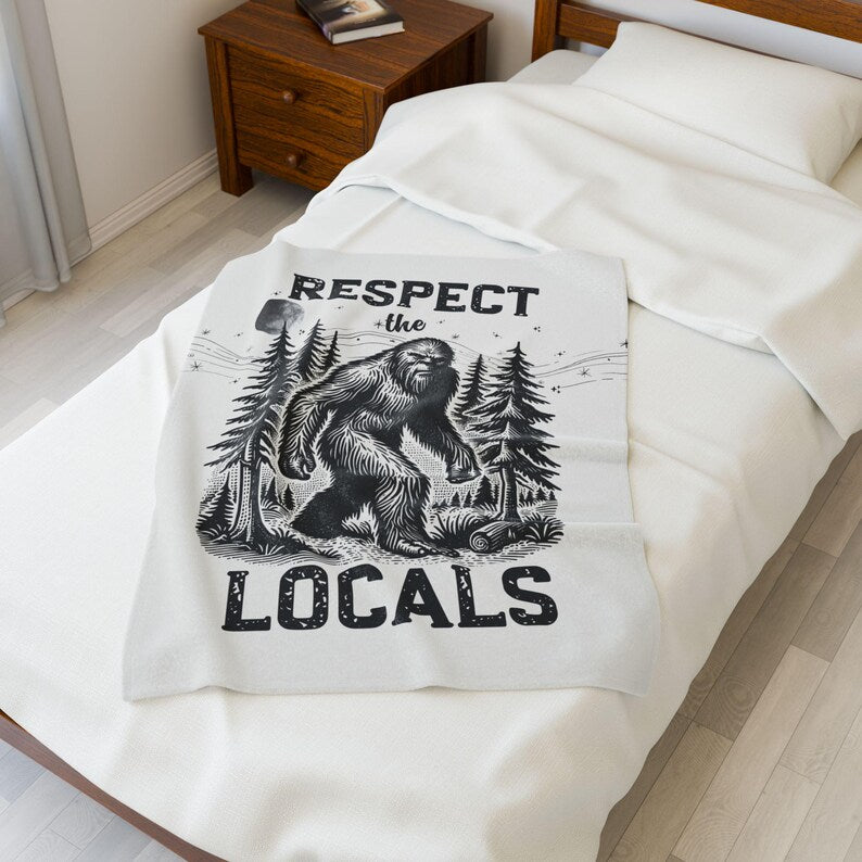 Bigfoot Respect the Locals Blanket