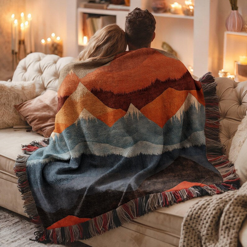 Mountain Range Warm Blanket