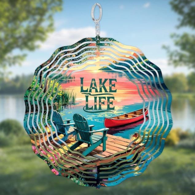 Lake Life is Better Summer Vibes Wind Spinner